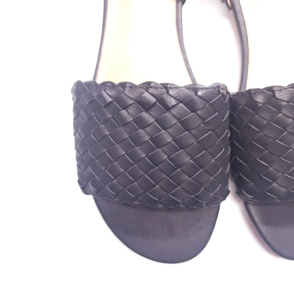 Sonoma Goods For Life Sandals Womens 8 Black Woven‎ D'Orsay Slip On Flats